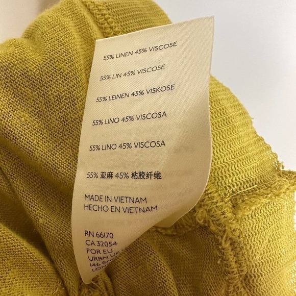 NWT Free People Golden Meadow Sunsetter Top Women's Gold Yellow Size L - Picture 6 of 8